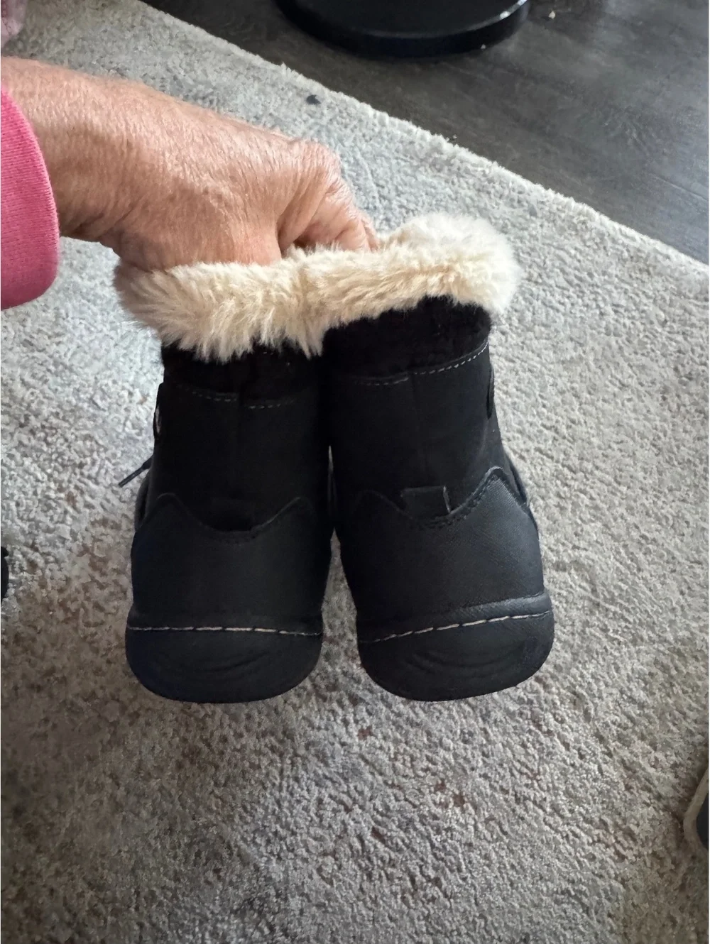 JBU Jane Women's Black Faux Fur Lined Winter Boots Size 7.5M